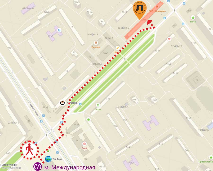 ст. м. Международная - магазин / пункт выдачи заказов
